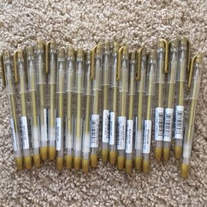 20 gold gel roller pens Yasutomo 0.7mm